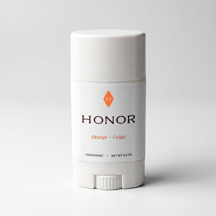 Mini-Deodorant — Orange Cedar, front